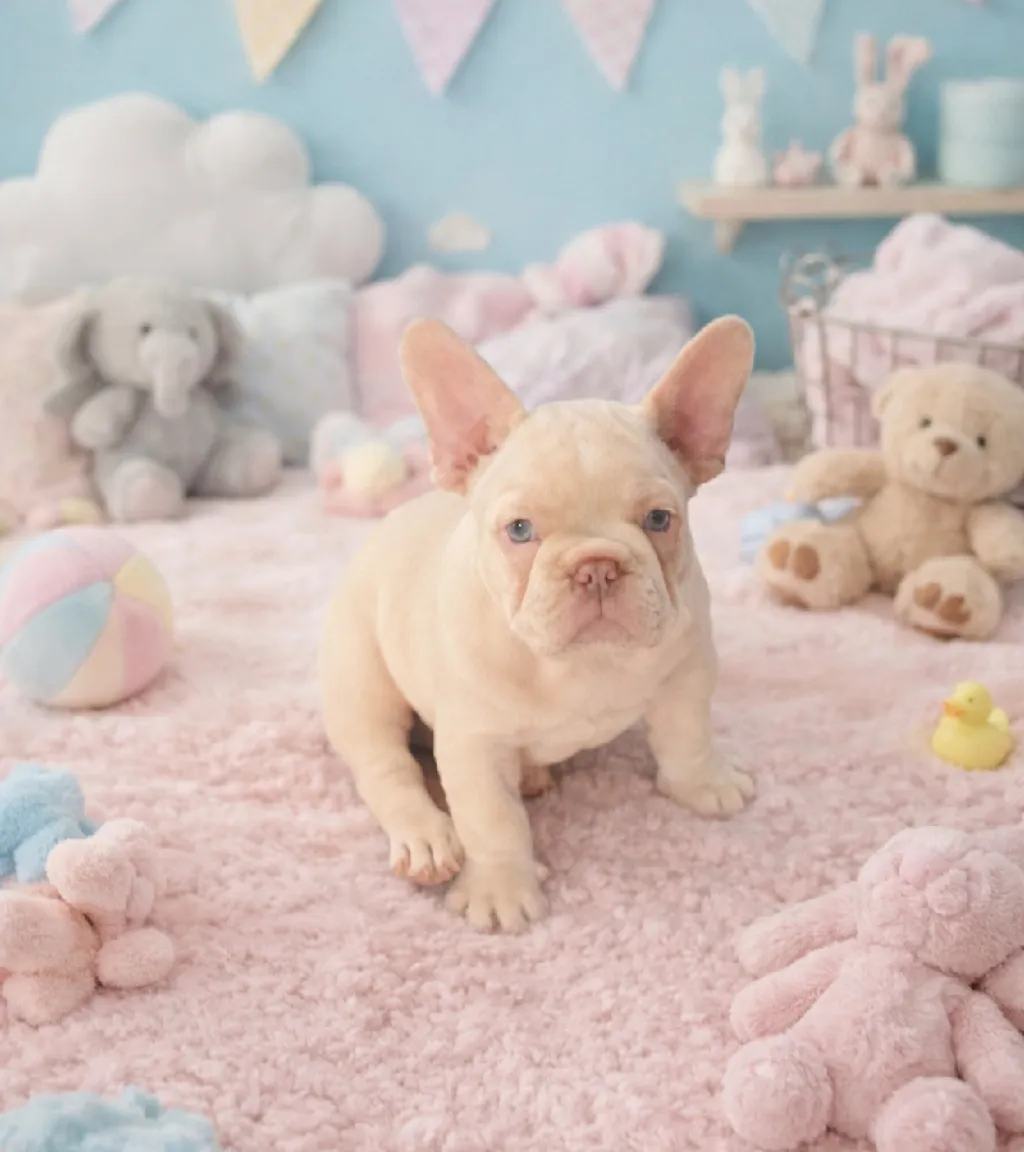 Photo d'un chiot Bouledogue Français mâle produit.