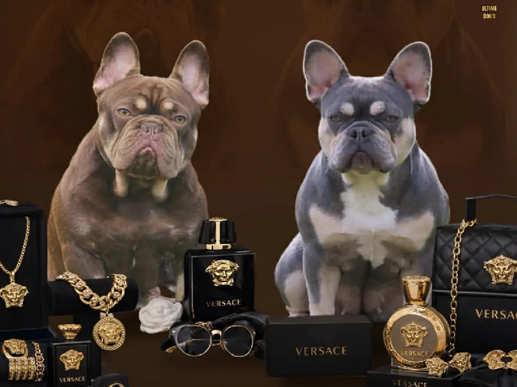 Deux bouledogues français exotiques de couleur Rojo Tan et lilas Tan 