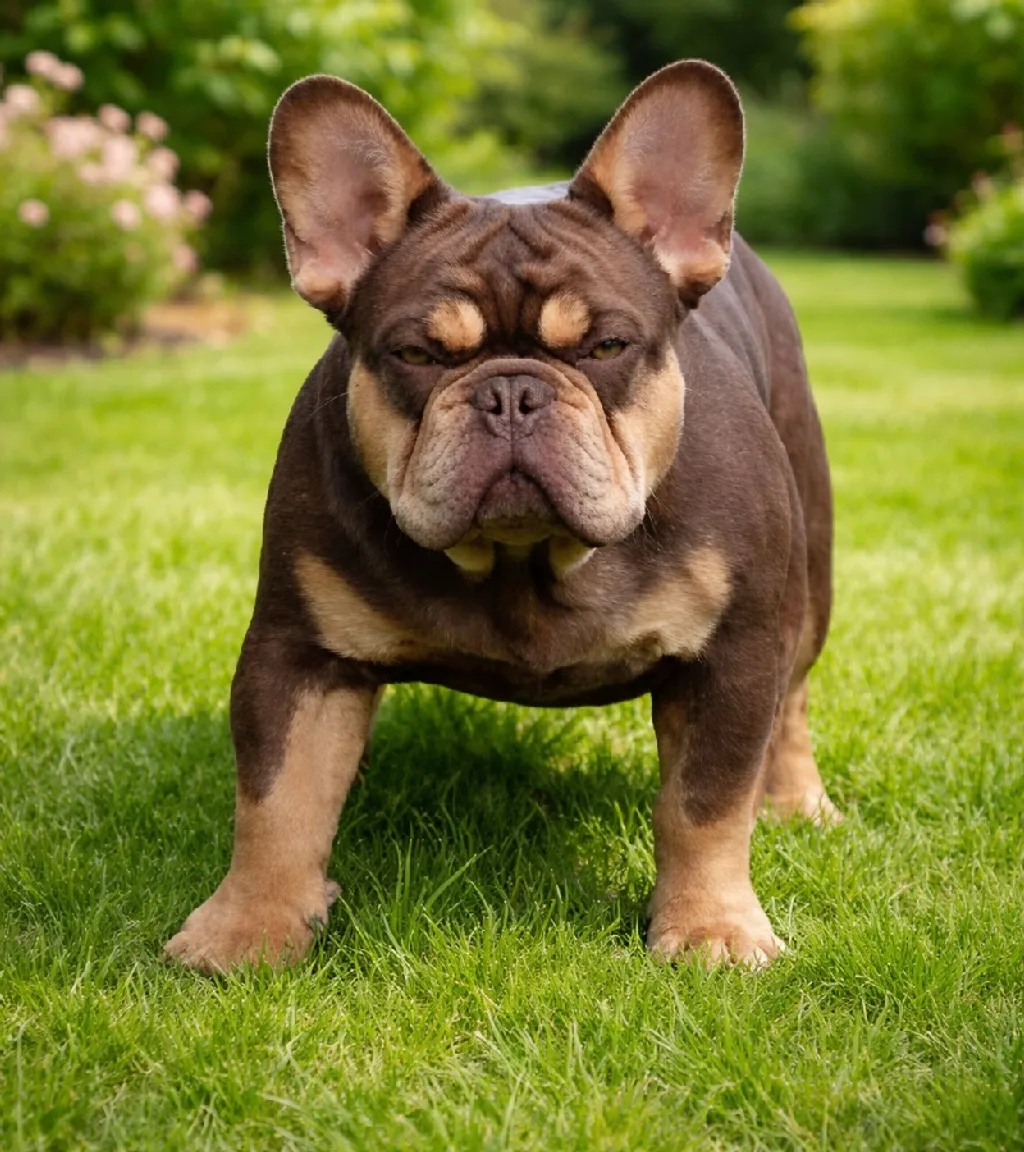 Bouledogue Français exotiques de couleur Rojo Tan orange 