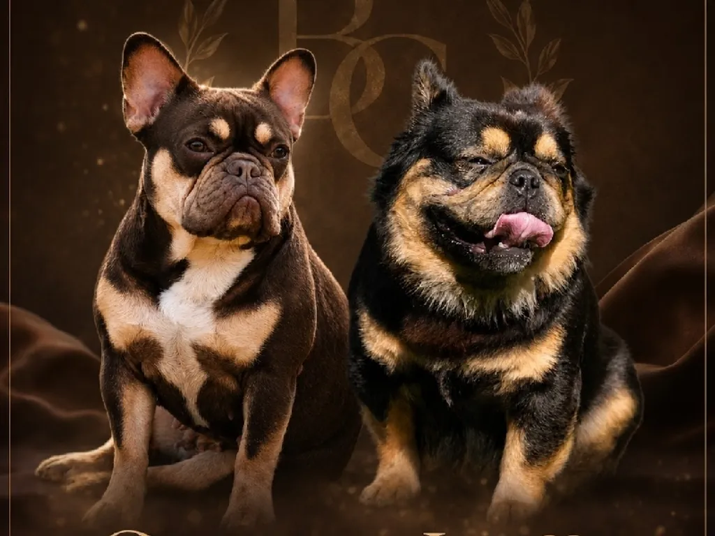 Bouledogue français Black Tan orange Fluffy et Bouledogue Français Rojo Tan 